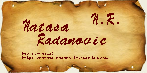 Nataša Radanović vizit kartica